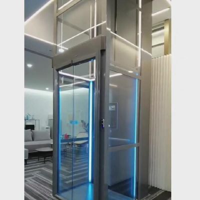 0.15m/s Control avanzado PLC Cabina de acero inoxidable elevador accionado por tornillo