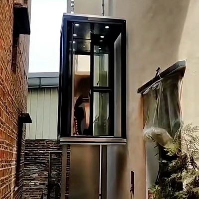 Cabina desnuda ascensor hidráulico residencial de 5 pisos ascensor para el hogar sin eje