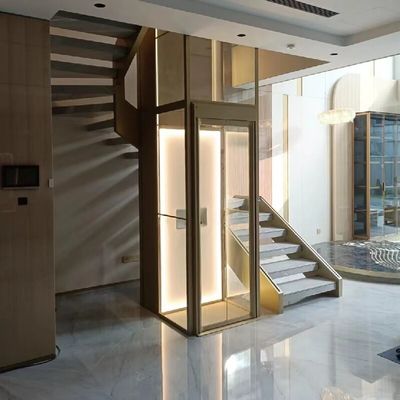 Elevador de pasajeros hidráulico automático con cabina 304# y motor de 4,7 kW