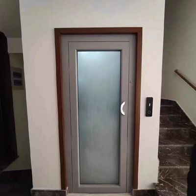 Elevadores residenciales de fase única AC Mrl automáticos con profundidad de pozo de 0 m y puerta del piso de la cubierta