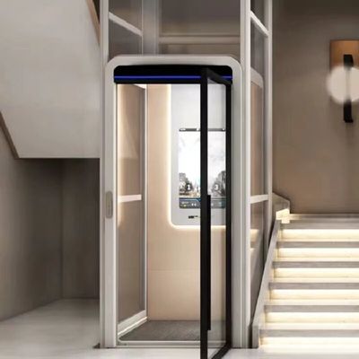 304# de acero inoxidable para el hogar ascensor hidráulico de acero inoxidable marcos de cabina con puerta automática