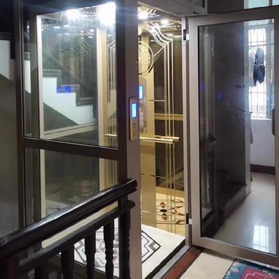 Residencial Ver a través del ascensor Elevador hidráulico pequeño para el hogar