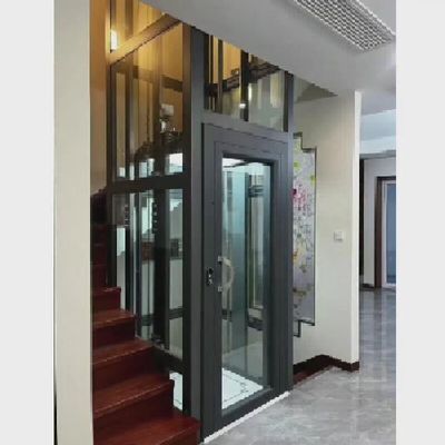 Industrial Sentimiento Tracción Ascensor para el hogar sin sala de máquinas Cabina personalizada de 400 kg