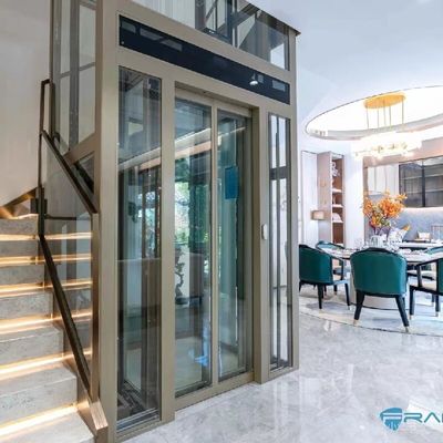 Tracción sin engranajes ascensor para el hogar de 30 metros protección contra la sobrecarga por ruido bajo