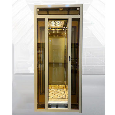 Elevador de tracción residencial sin engranajes con puerta corredera automática