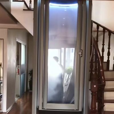Elevador de cápsulas de vidrio hidráulico basado en microprocesador para 2 personas