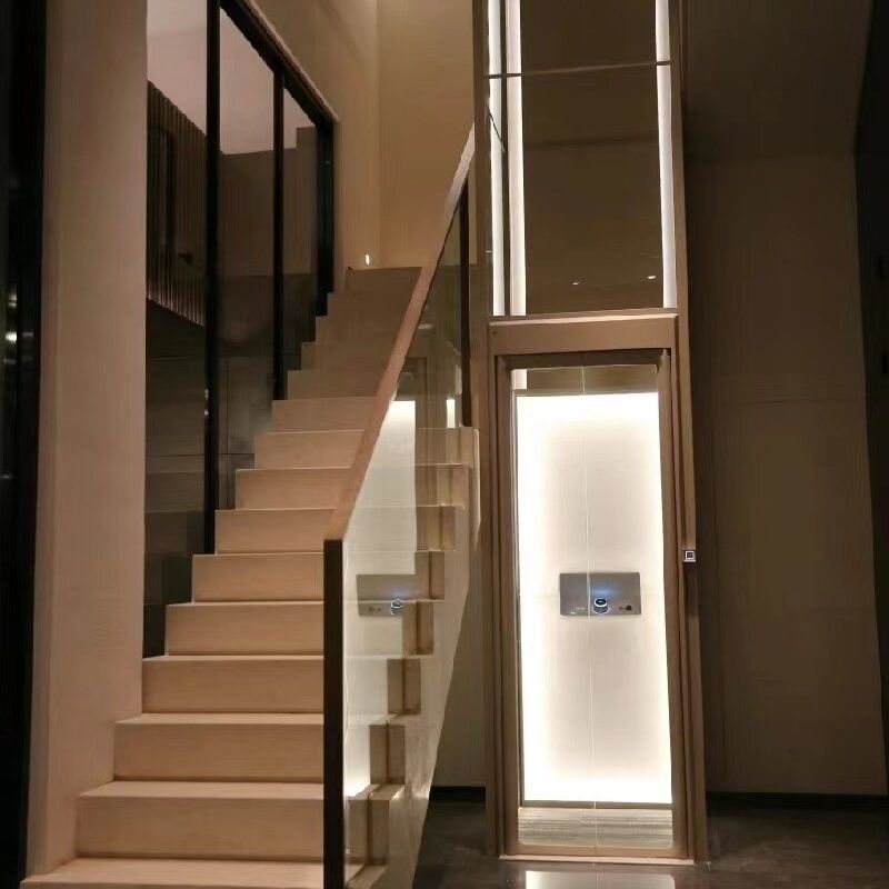 4.7 Kw Sala de máquinas hidráulica menos ascensor con profundidad de pozo de 0 M y control de microprocesador ascensor hidráulico para la casa