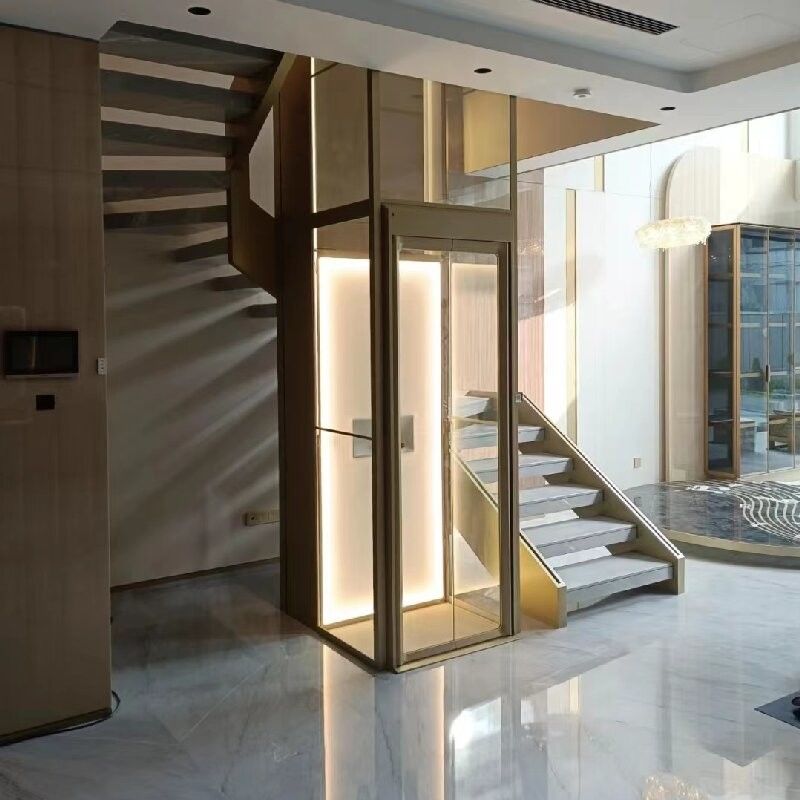 Elevador de pasajeros hidráulico automático con cabina 304# y motor de 4,7 kW