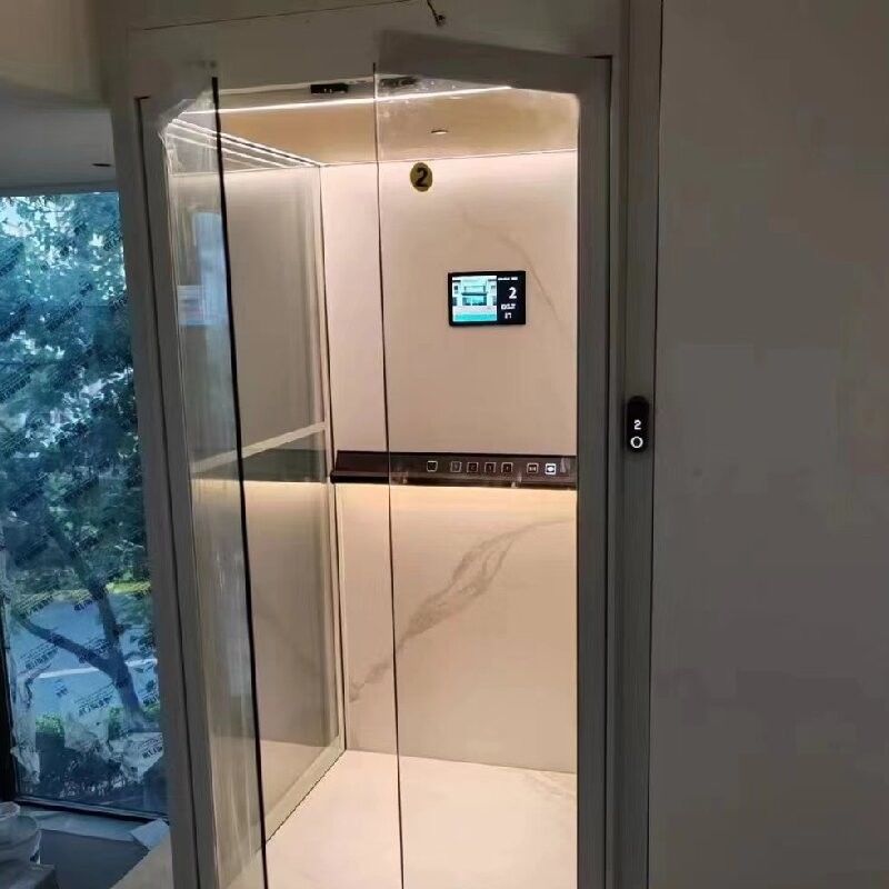 El botón de emergencia para detener el pánico ascensor hidráulico para el hogar marcos de acero inoxidable 304# de la cabina