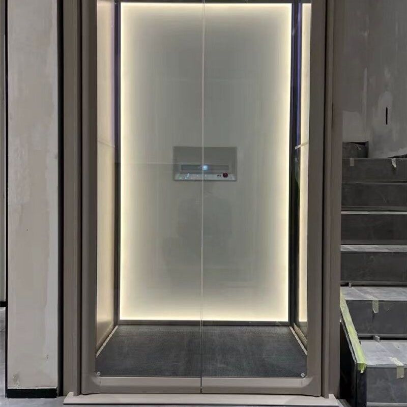 Elevador de pasajeros hidráulico de cubierta con 3 m de espacio libre de apoyo de aire acondicionado de fase única