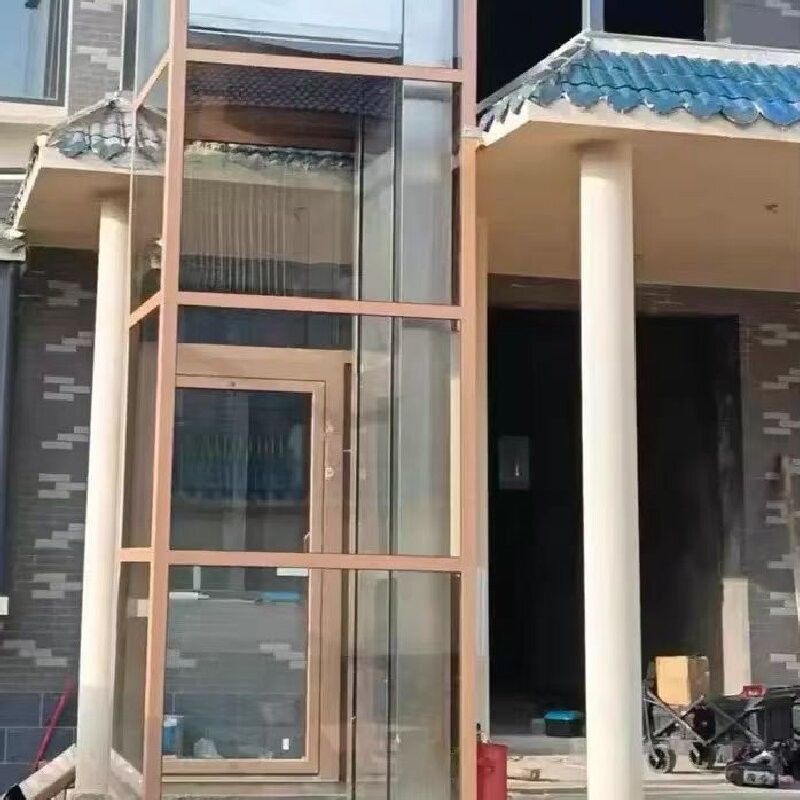 304 Cabina de acero inoxidable ascensor hidráulico para el hogar ¢ 5 pisos, diseño sin hoyos