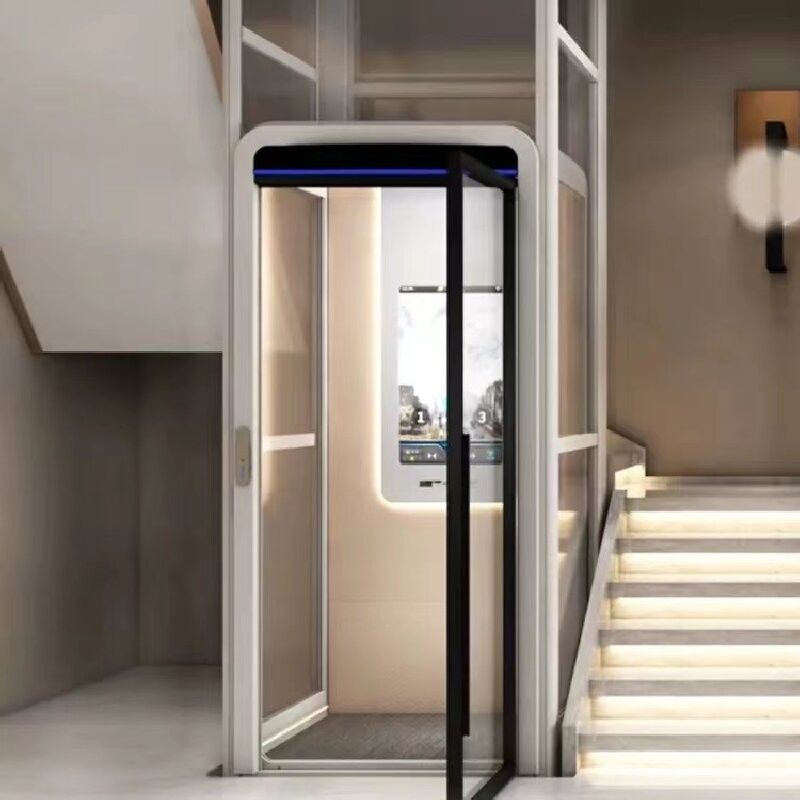 304# de acero inoxidable para el hogar ascensor hidráulico de acero inoxidable marcos de cabina con puerta automática