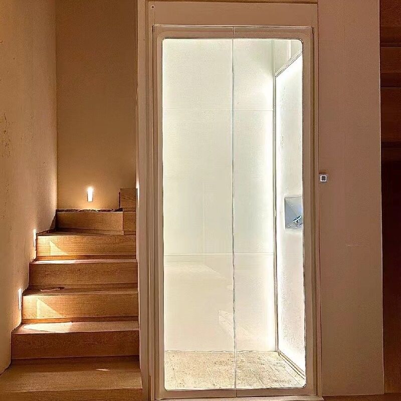 Elevador para el hogar seguro con puertas correderas 400-1000 kg Capacidad 0,6 M/S Velocidad Elevador sin sala de máquinas