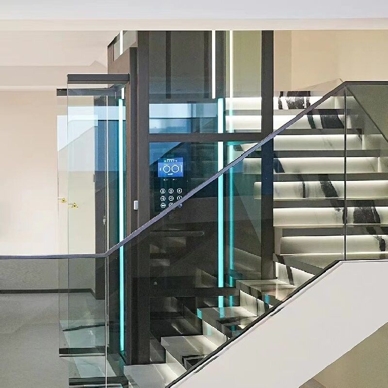 Hasta 30 m de altura de viaje ascensores para el hogar con sensores de seguridad y puertas corredizas automáticas