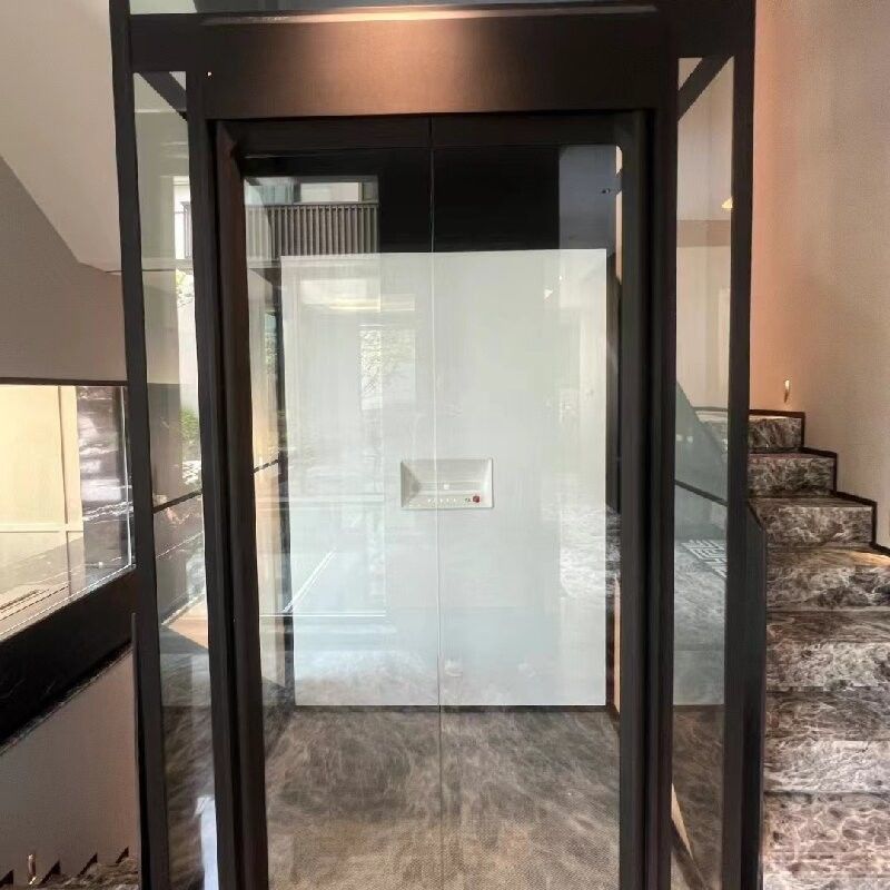 Elevador de casa espacioso y tranquilo con características de seguridad avanzadas elevadores de tipo tracción