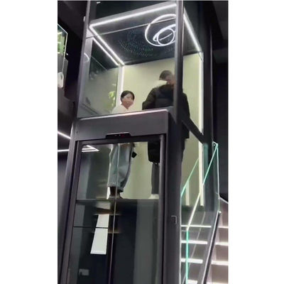 Puerta de acrílico transparente Casa ascensor 500 libras Mini ascensor hogar